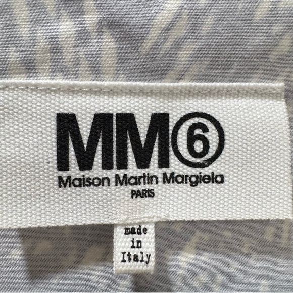 Maison Martin Margiela MM6 Women 42 US 6 Sleeveless Shift Mini Dress Blue White - Picture 4 of 13